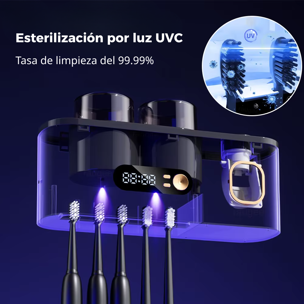 Estante colgante para cepillos de dientes inteligente