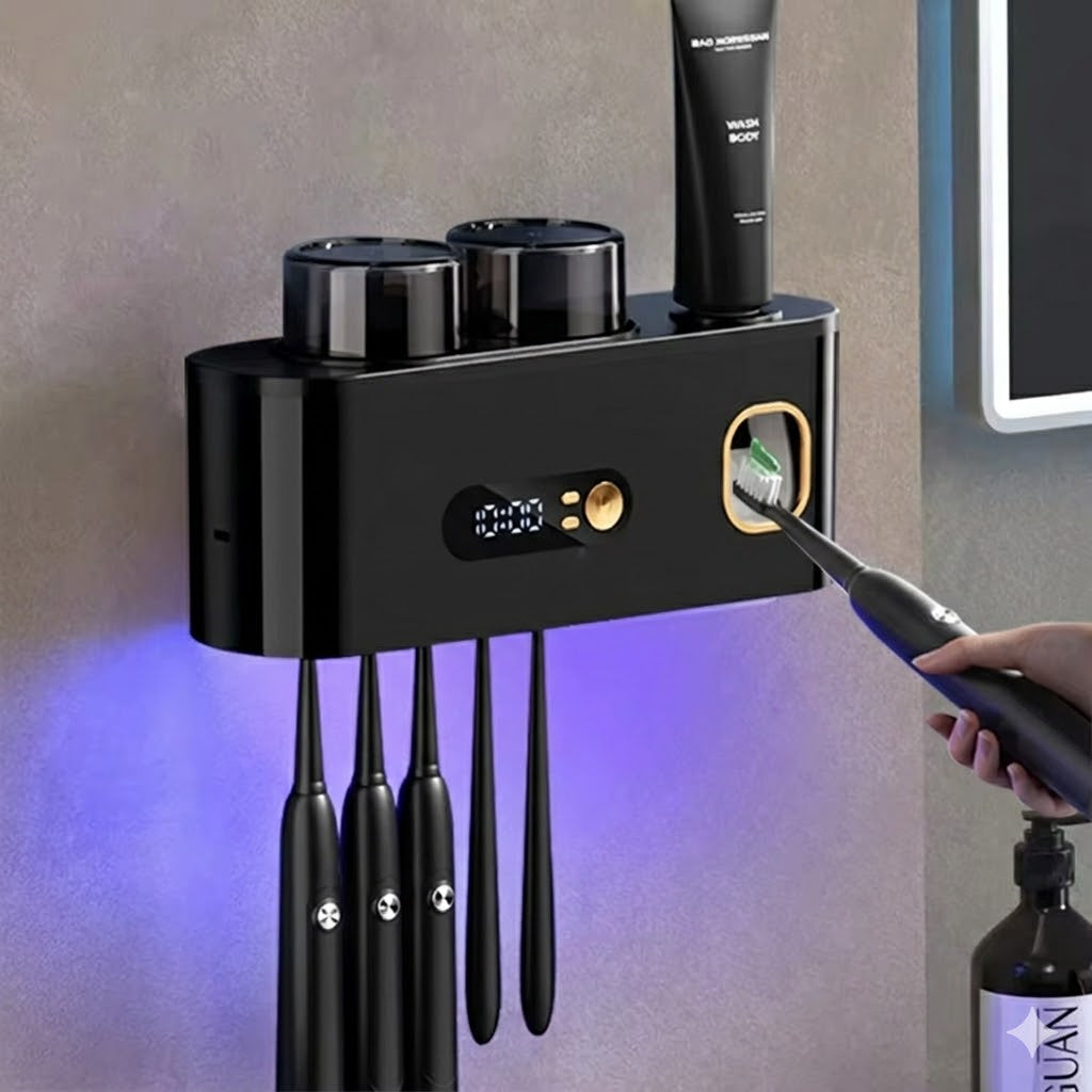 Estante colgante para cepillos de dientes inteligente